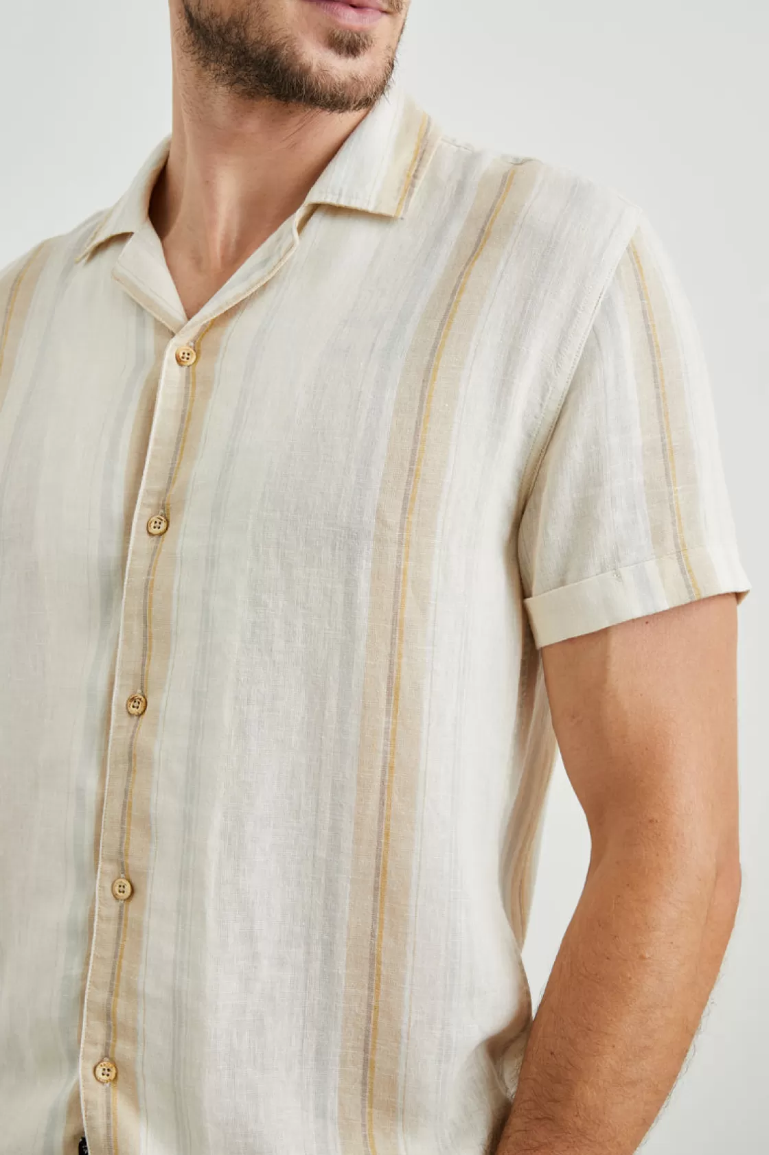 Rails AMALFI SHIRT - FARRO DOVE STRIPE | Summer Collection | The Eco Collection