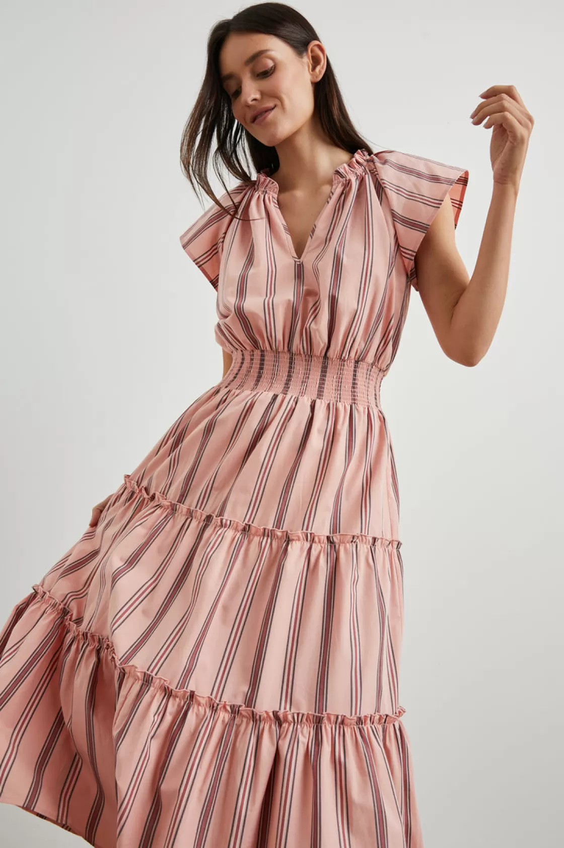 Rails AMELLIA DRESS - CORAL NAVY STRIPE | Women Summer Collection | The Travel Edit