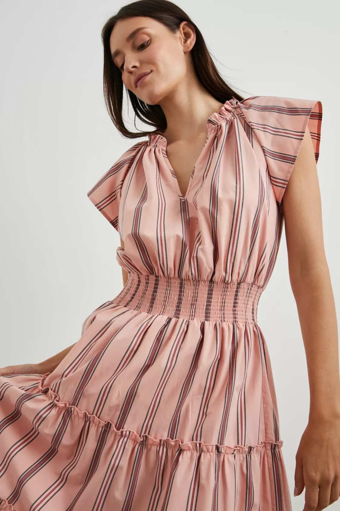 Rails AMELLIA DRESS - CORAL NAVY STRIPE | Women Summer Collection | The Travel Edit