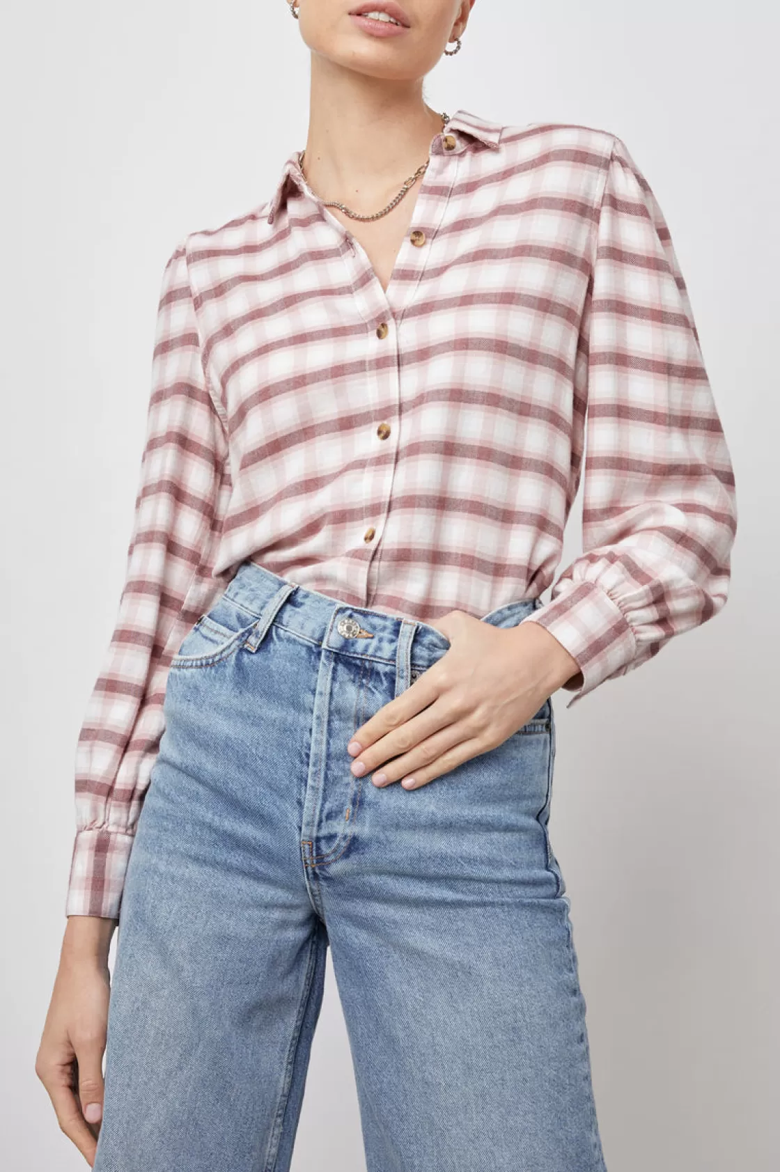 Rails ANGELICA SHIRT - MAUVE ROSE IRON | Women Plaids | Tops