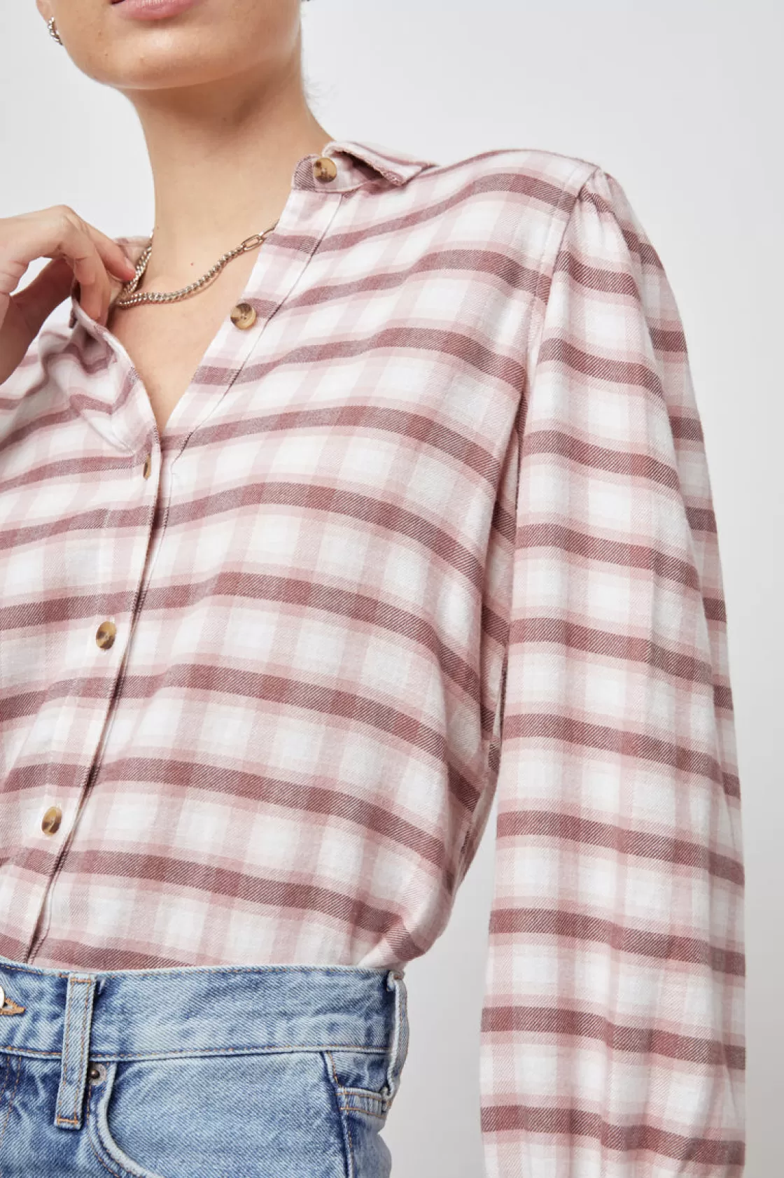 Rails ANGELICA SHIRT - MAUVE ROSE IRON | Women Plaids | Tops