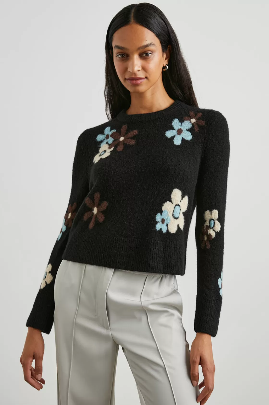 Rails ANISE SWEATER - ONYX BLUE DAISIES | Women Sweaters