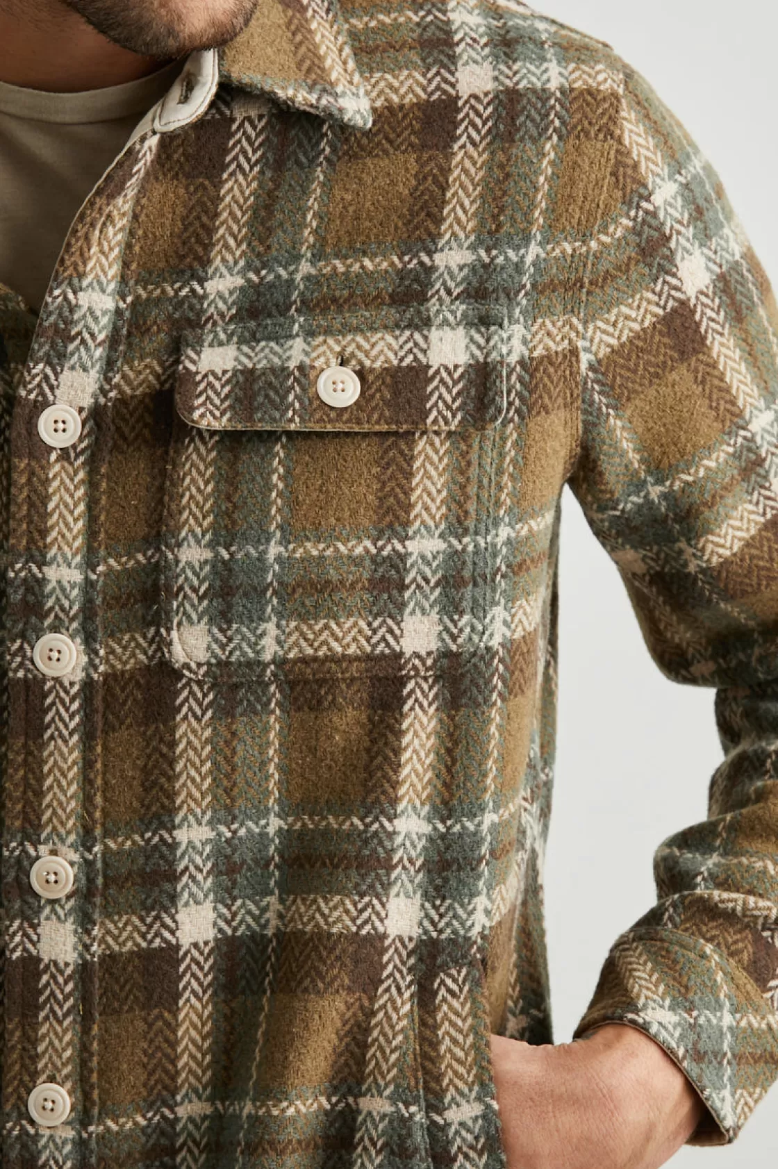 Rails BERKSHIRE SHIRT JACKET - DUTCH SAGE BIRCH | Plaids | Jackets & Coats