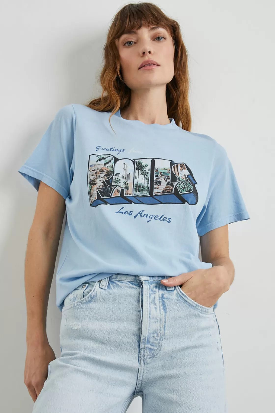 Rails BOYFRIEND T-SHIRT - LOS ANGELES BLUE | Women Rails City Tees | The Classics