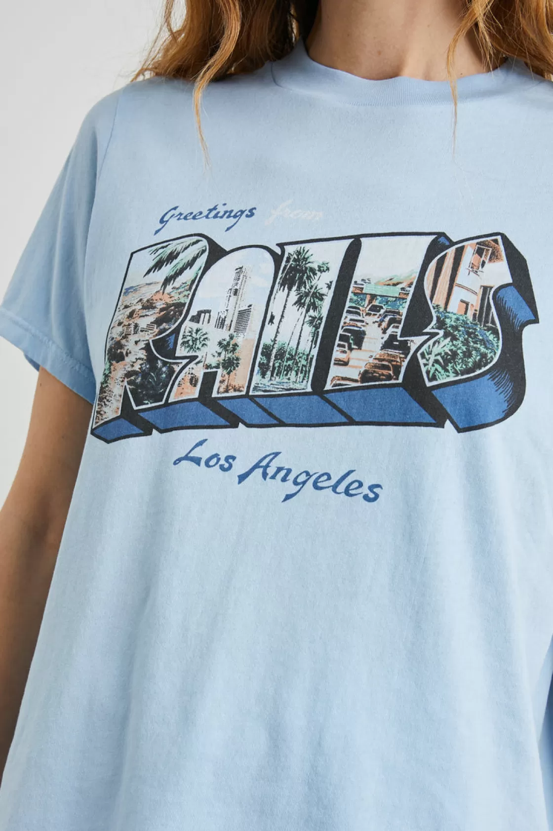 Rails BOYFRIEND T-SHIRT - LOS ANGELES BLUE | Women Rails City Tees | The Classics