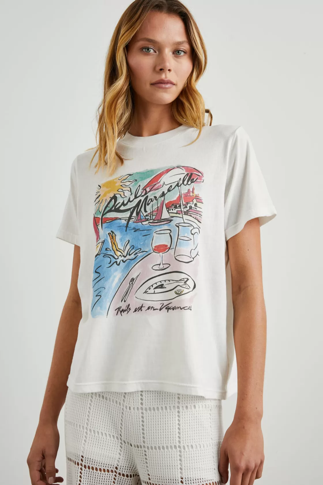 Rails BOYFRIEND T-SHIRT - MARSEILLE | Women Summer Collection | Tops