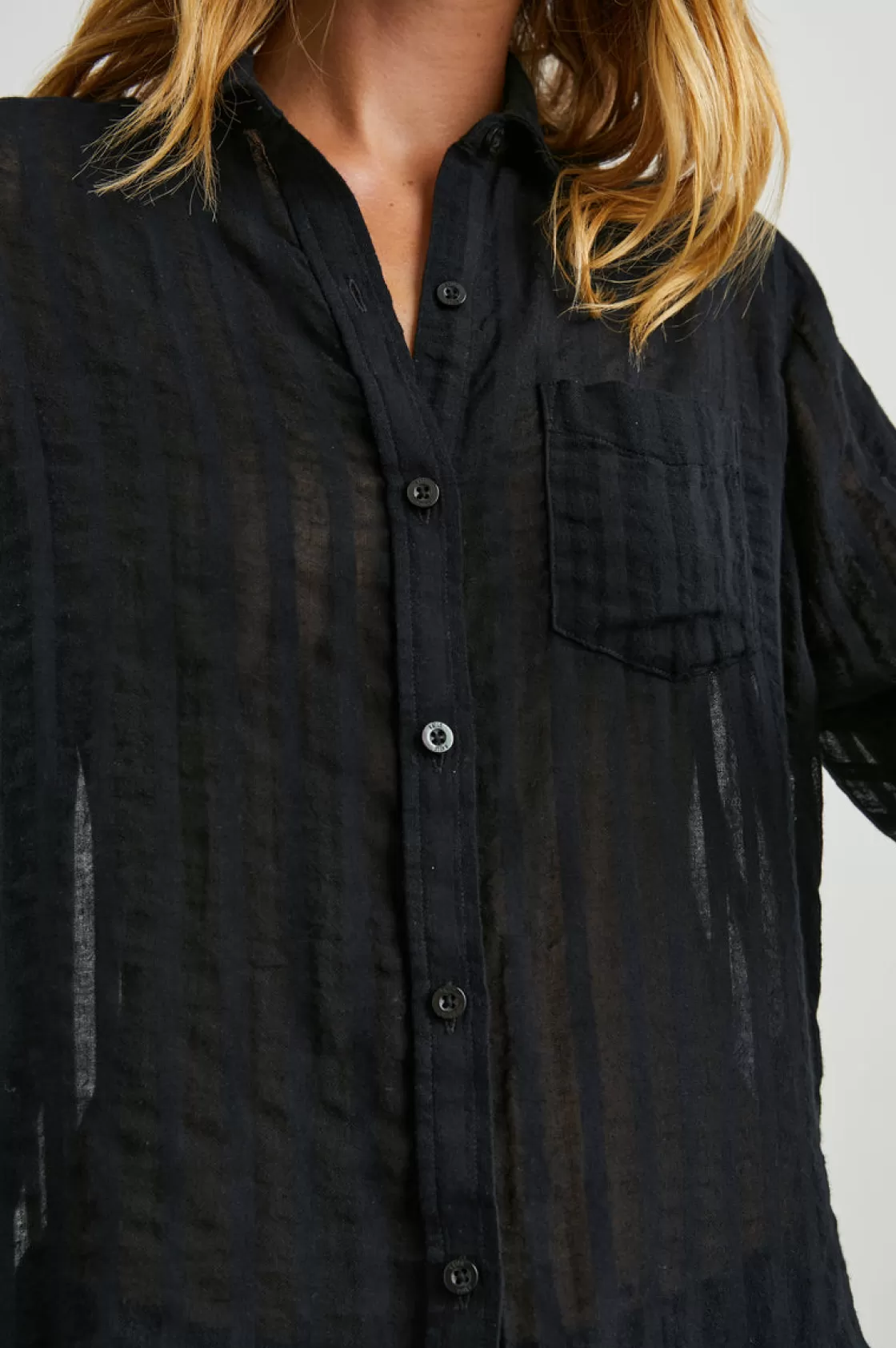 Rails CHARLI SHIRT - BLACK SHADOW STRIPE | Women Summer Collection | Tops