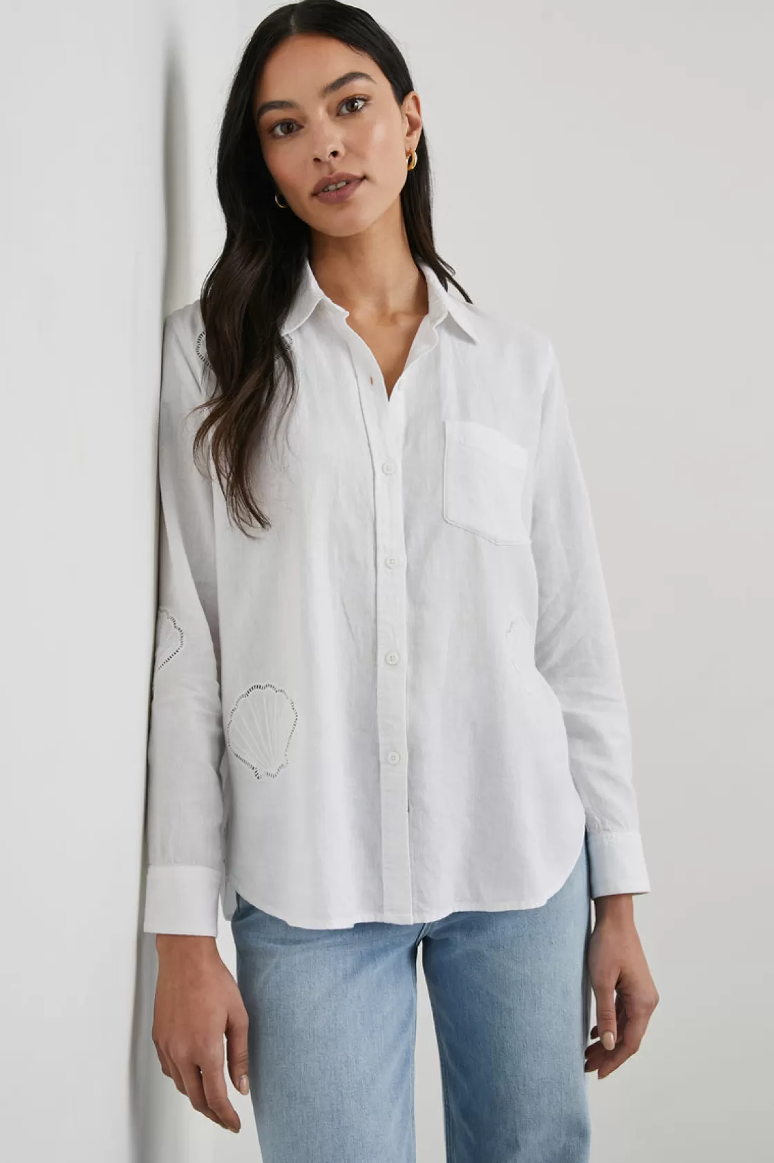 Rails CHARLI SHIRT - WHITE EYELET SHELLS | Women Summer Collection | The Eco Collection