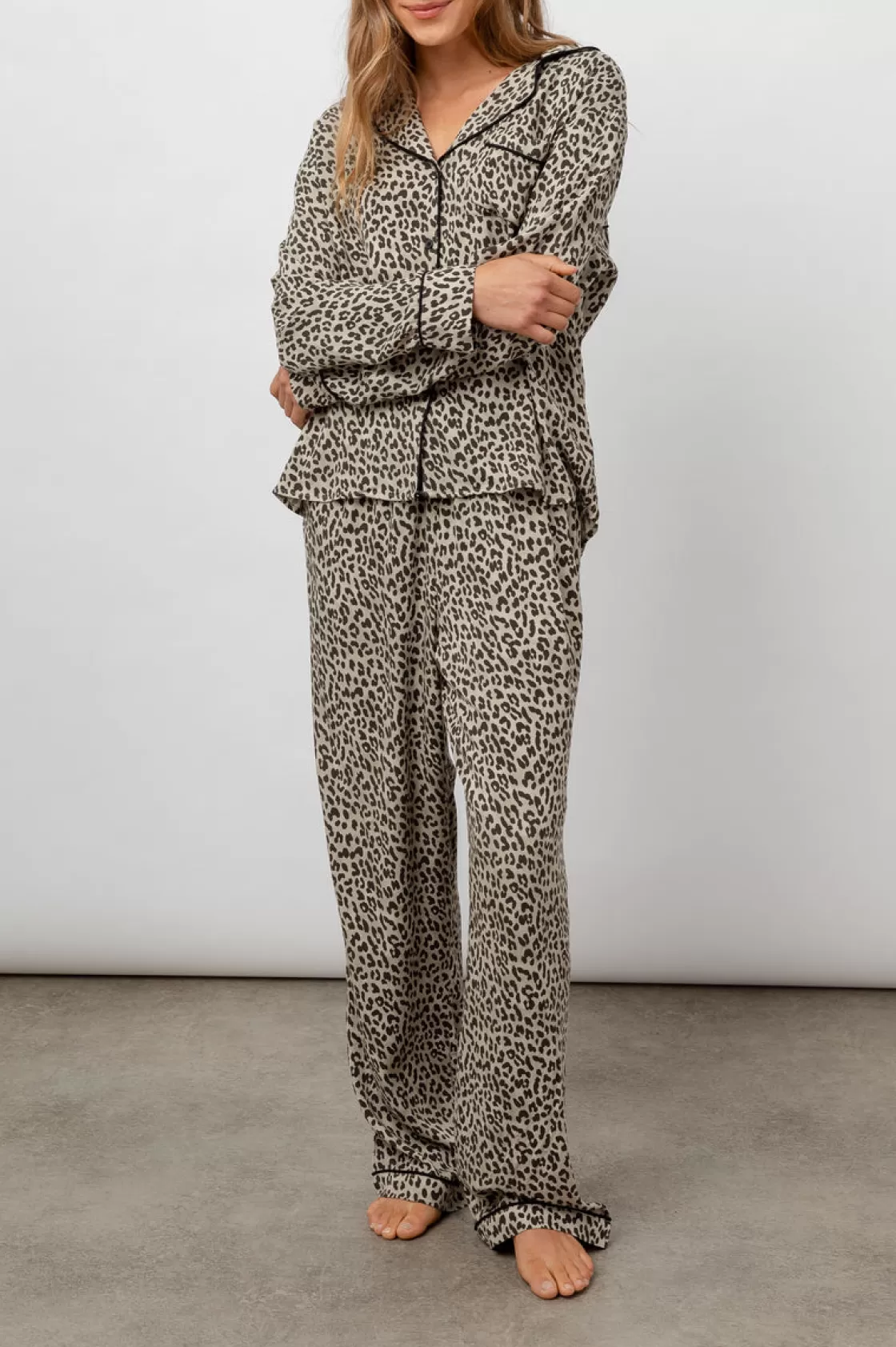 Rails CLARA PAJAMA SET - BLACK CHEETAH SPOTS | Women Sleepwear