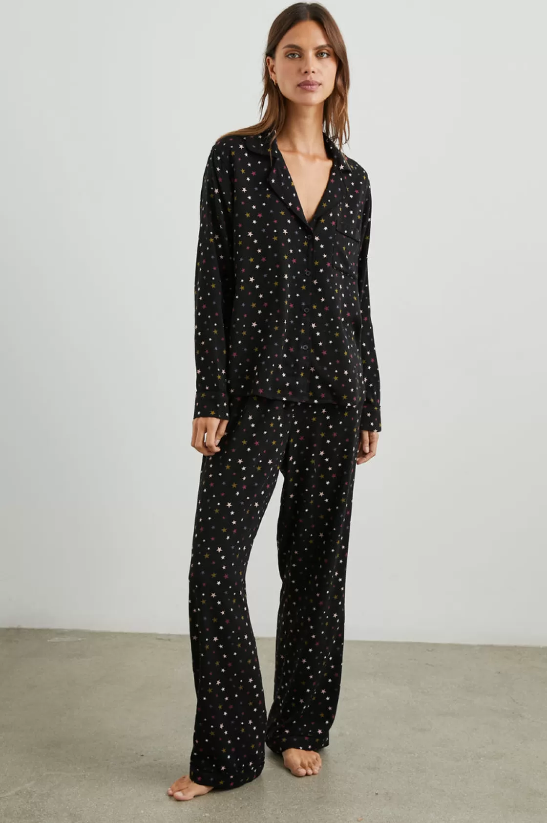 Rails CLARA PAJAMA SET - MIXED RAINBOW STARS | Women Sleepwear