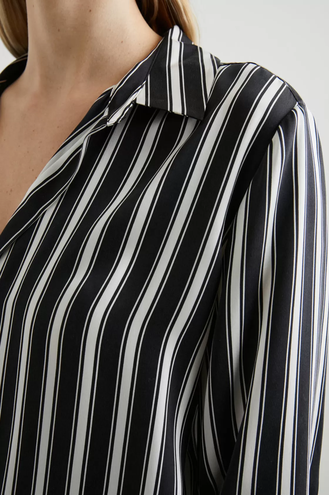 Rails DORIAN SHIRT - MELROSE STRIPE | Women Satin Collection | Tops