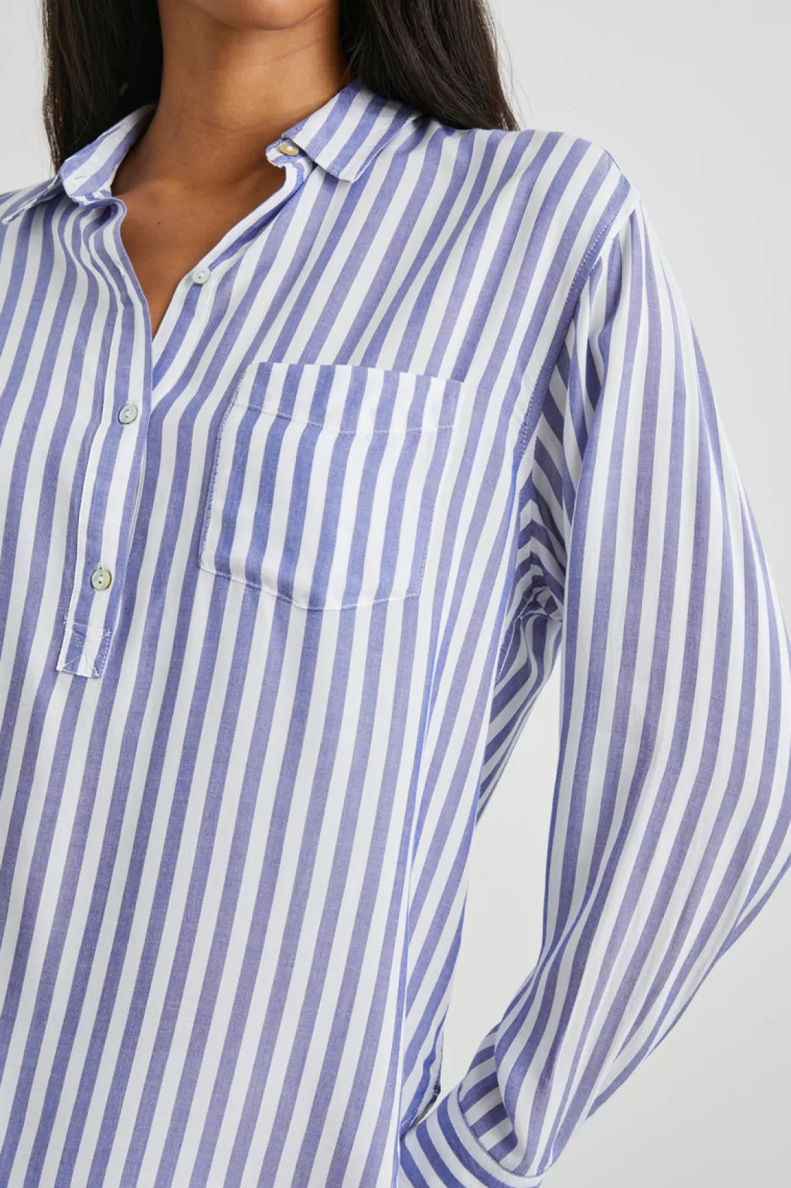 Rails ELLE SHIRT - BLUE WHITE STRIPE | Women Tops