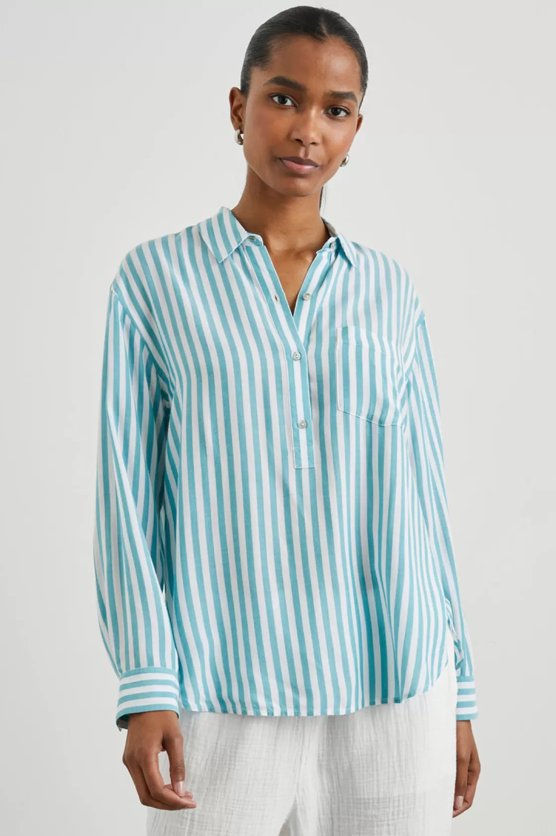 Rails ELLE SHIRT - SALTAN STRIPE | Women Tops