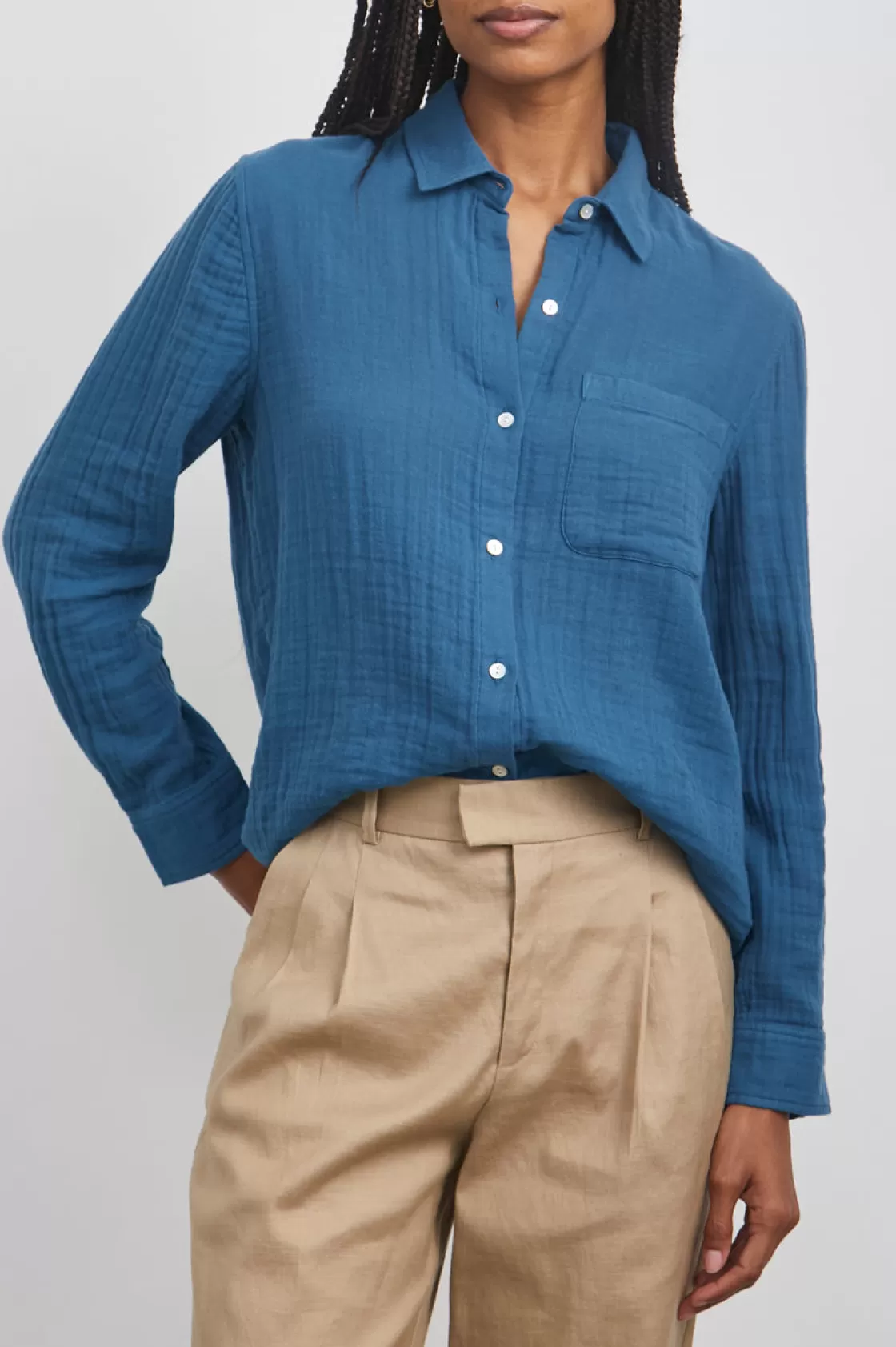 Rails ELLIS SHIRT - DEEP SEA | Women The Eco Collection | The Ellis Edit