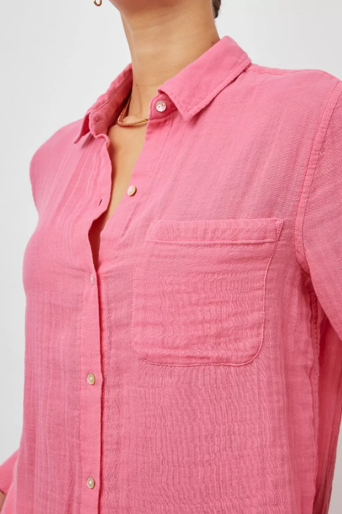 Rails ELLIS SHIRT - MALIBU PINK | Women The Eco Collection | The Ellis Edit