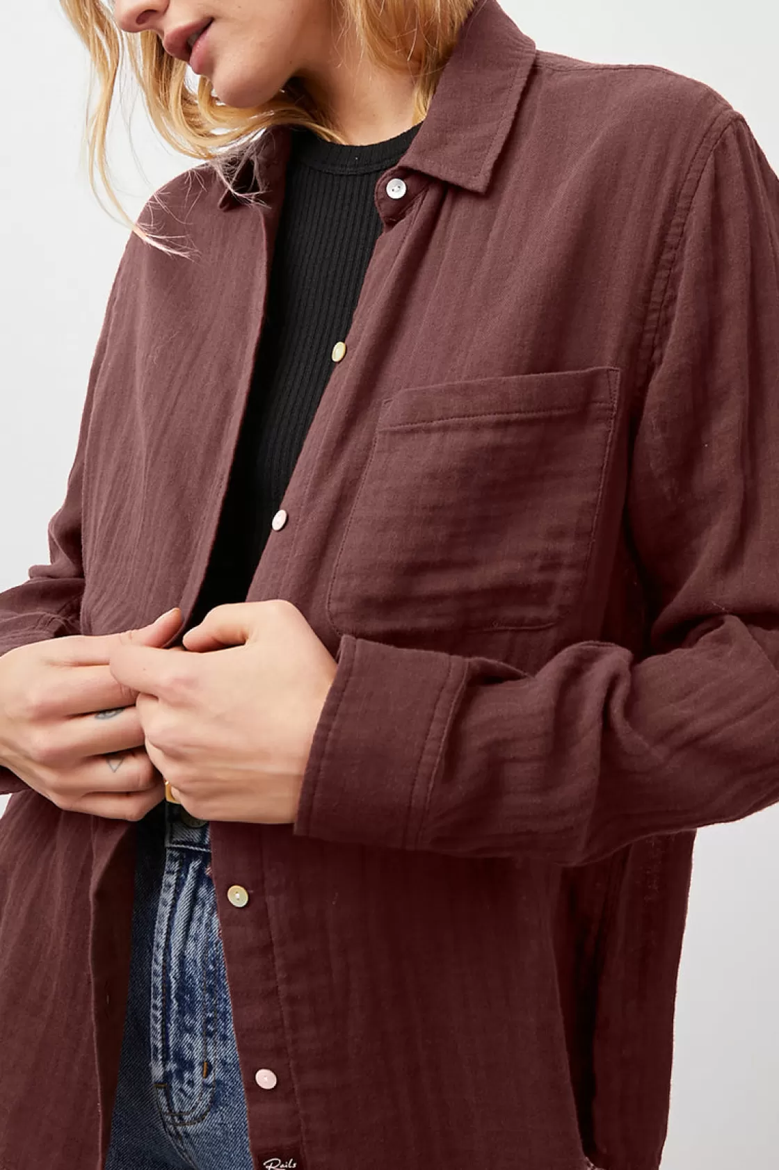 Rails ELLIS SHIRT - RUSSET | Women The Eco Collection | The Ellis Edit