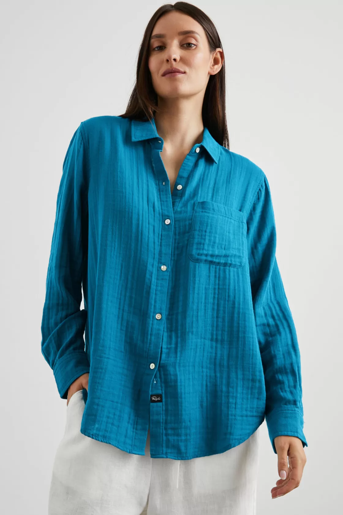 Rails ELLIS SHIRT - TURKISH TILE | Women The Eco Collection | The Ellis Edit