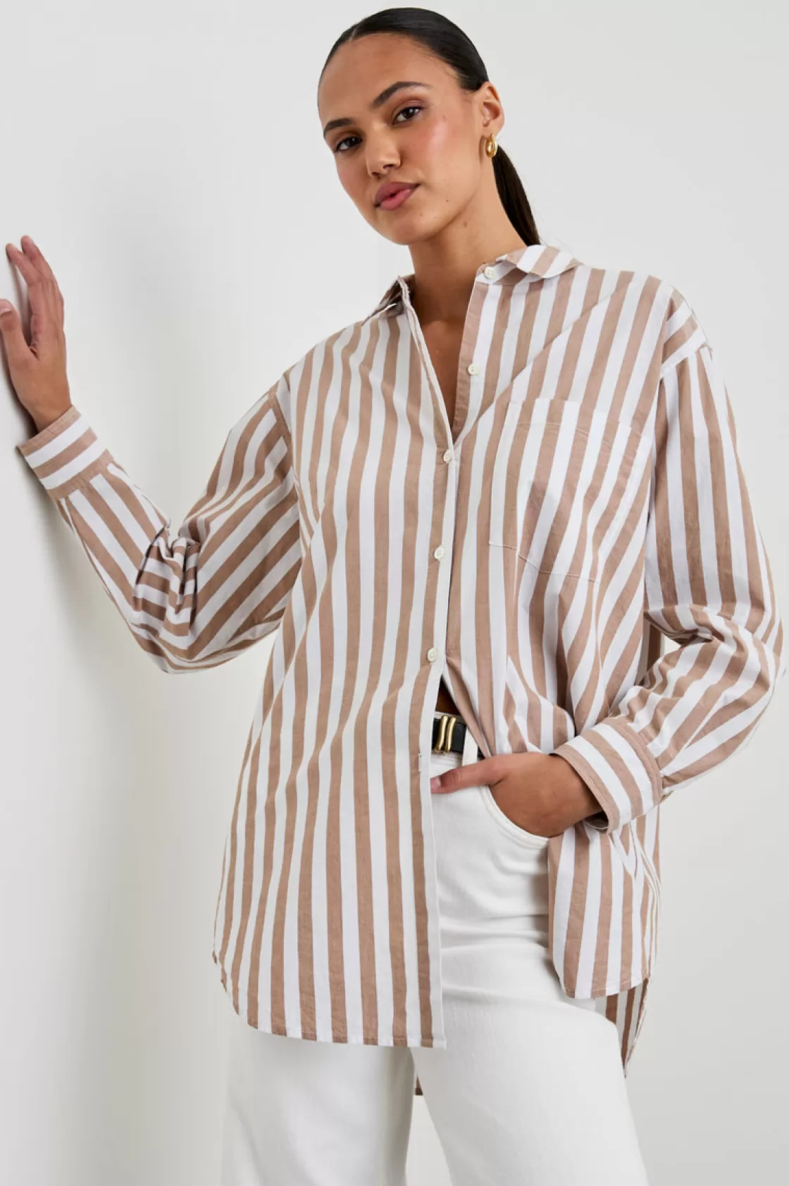 Rails ELSA SHIRT - RUSSET WHITE STRIPE | Women Summer Collection | Best Sellers