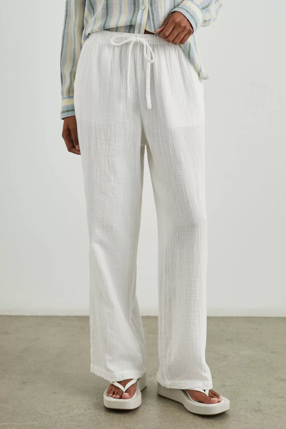 Rails EMMIE PANT - GAUZE WHITE | Women The Eco Collection | The Travel Edit