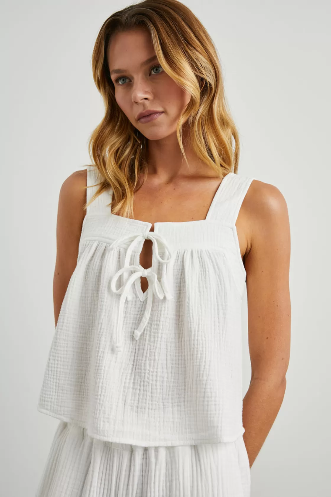 Rails ENYA TOP - WHITE GAUZE | Women Summer Collection | The Travel Edit