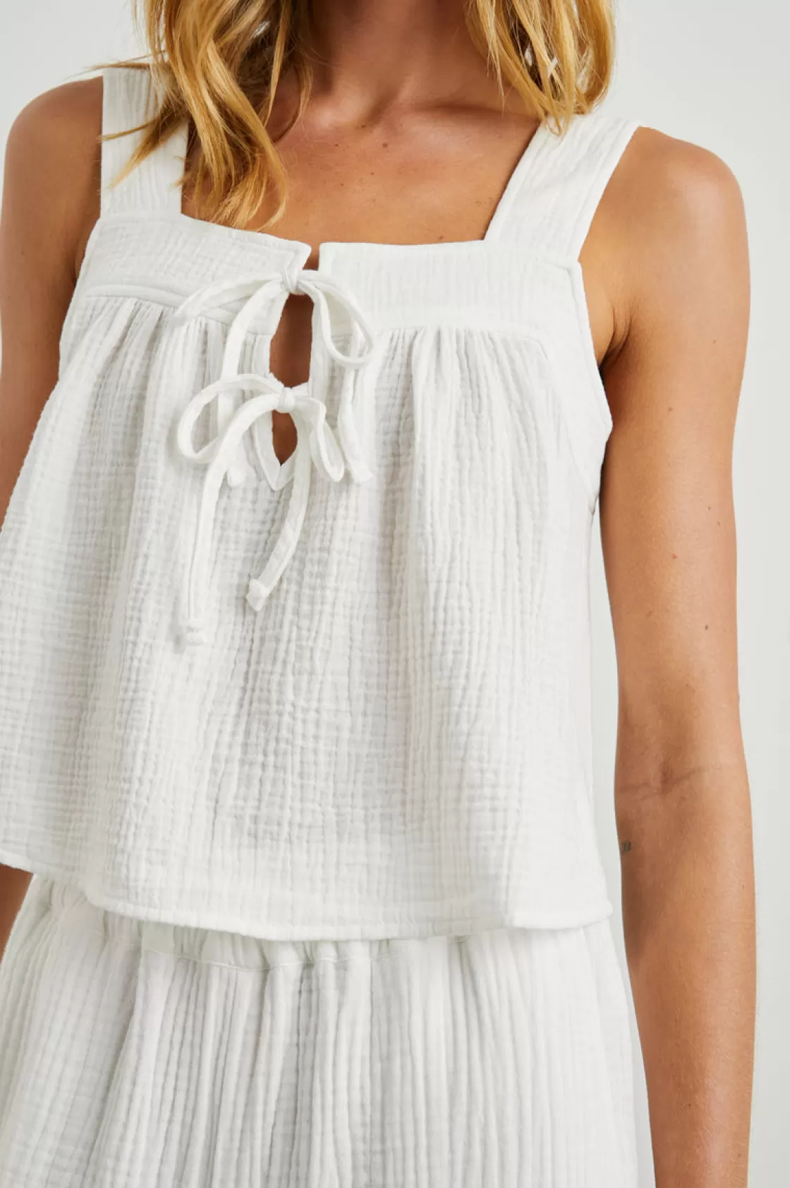 Rails ENYA TOP - WHITE GAUZE | Women Summer Collection | The Travel Edit