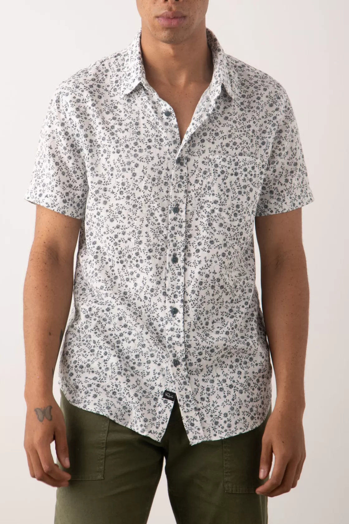 Rails FAIRFAX SHIRT - CREEPING IVY WHITE BLUE | Shirts