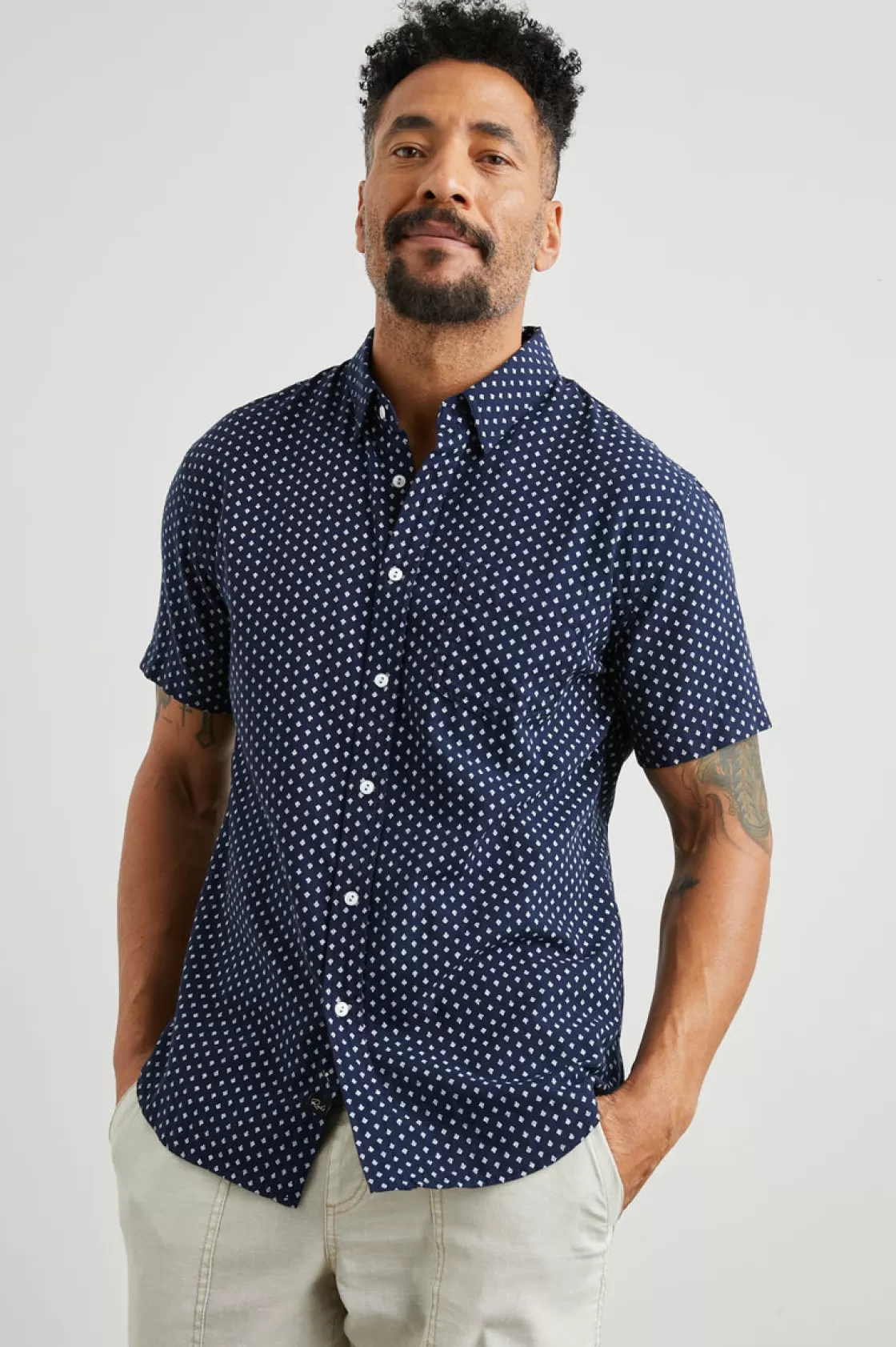 Rails FAIRFAX SHIRT - POLYGON MICRO NAVY | The Travel Edit | Shirts