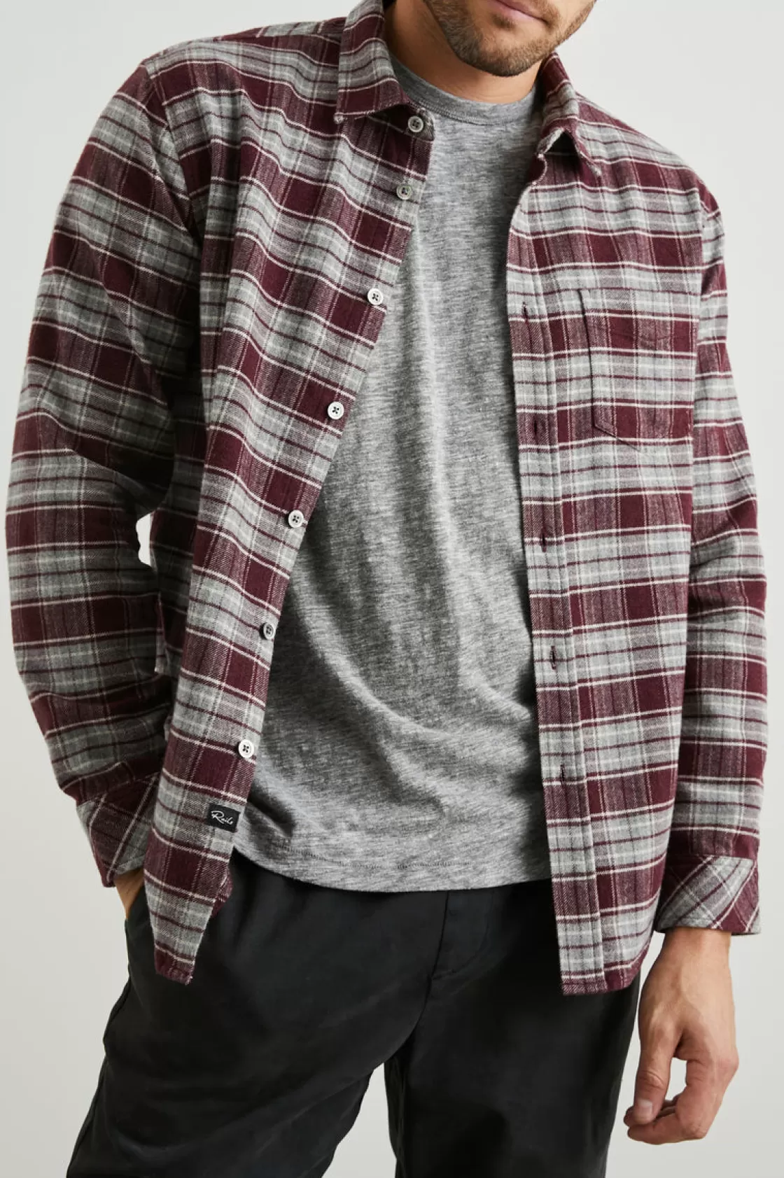 Rails FORREST SHIRT - BLACK CHERRY GREY | Plaids