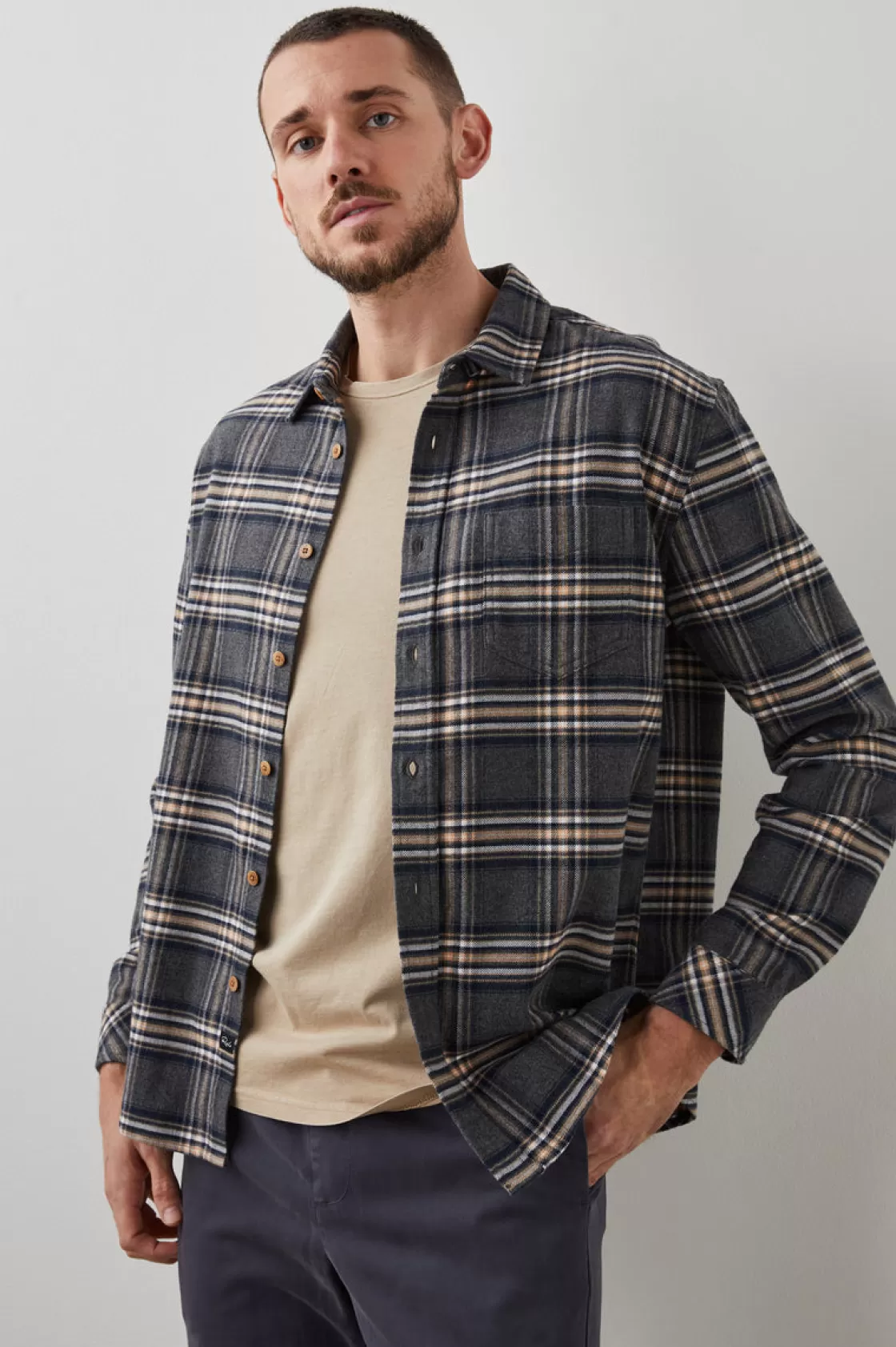 Rails FORREST SHIRT - CHARCOAL FOUNDATION MELANGE | Plaids | Shirts