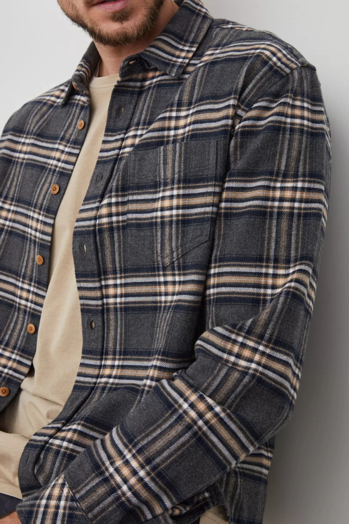 Rails FORREST SHIRT - CHARCOAL FOUNDATION MELANGE | Plaids | Shirts