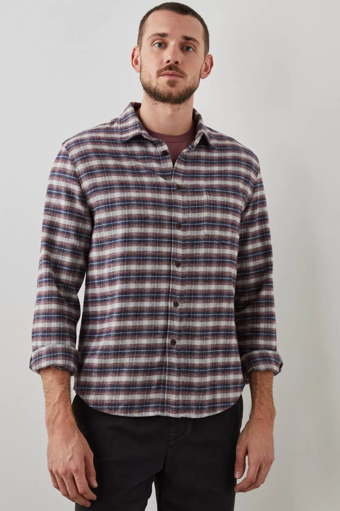 Rails FORREST SHIRT - DUSK BERRY GREY MELANGE | Plaids | Shirts