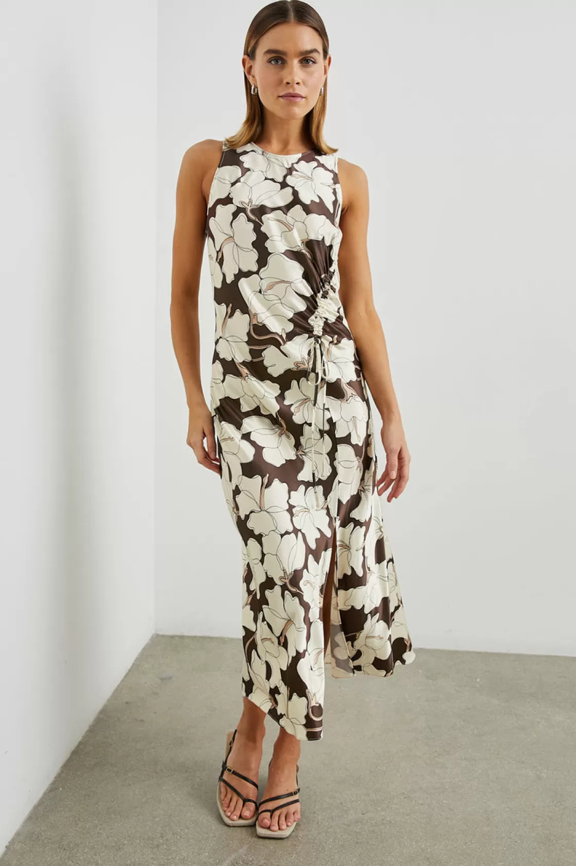 Rails GABRIELLA DRESS - MOCHA FLORAL | Women Satin Collection | Summer Collection