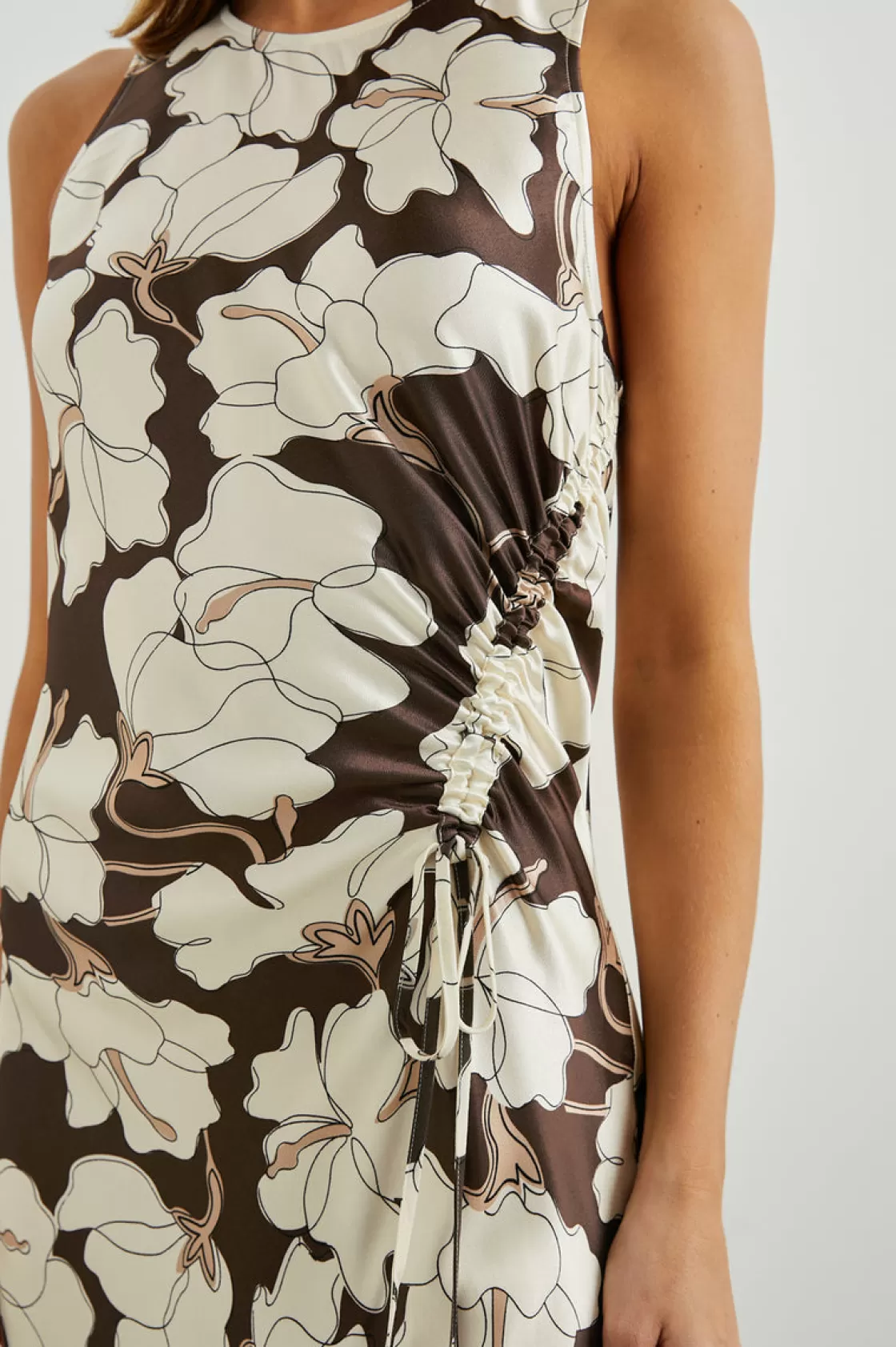 Rails GABRIELLA DRESS - MOCHA FLORAL | Women Satin Collection | Summer Collection