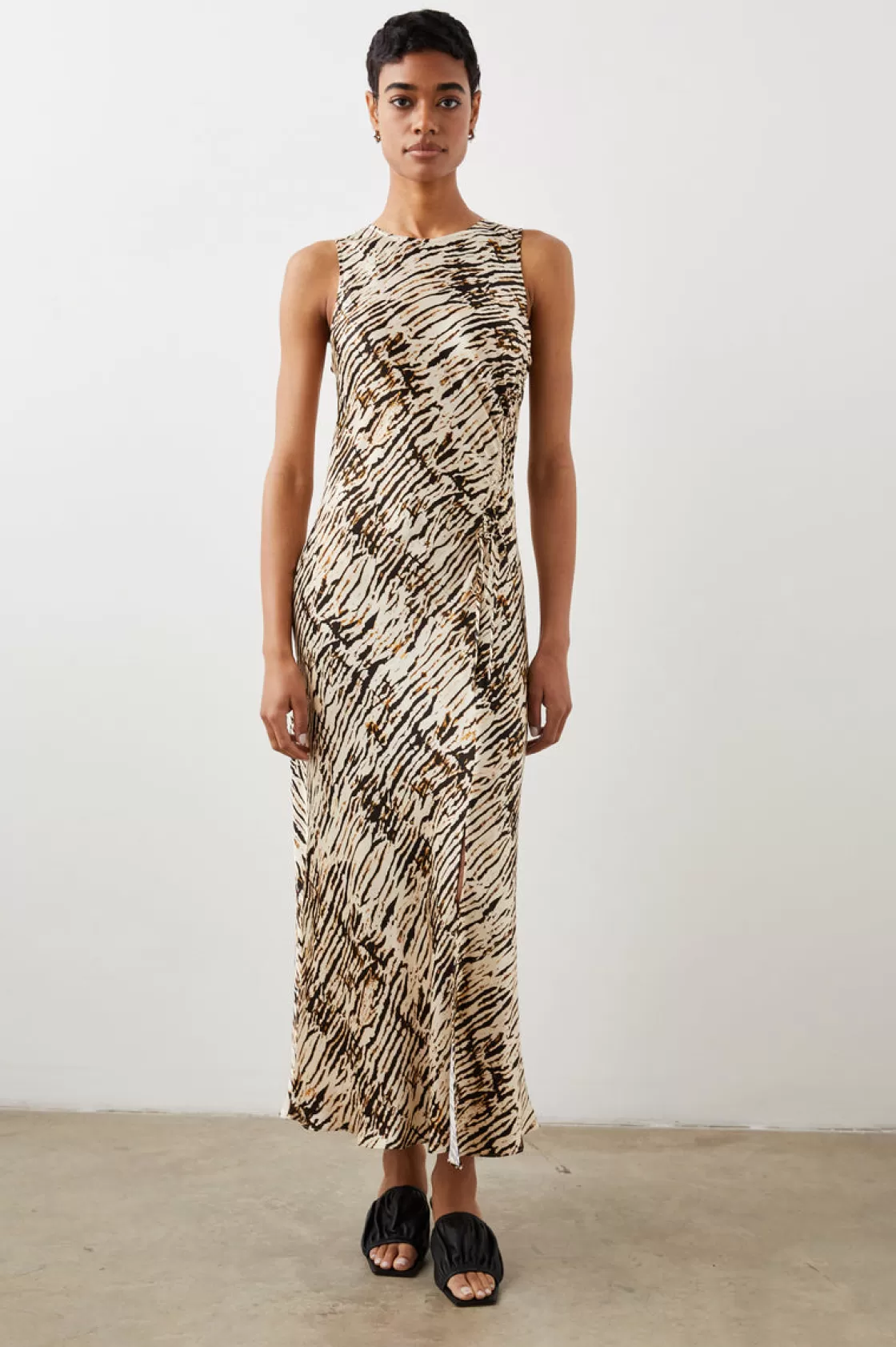 Rails GABRIELLA DRESS - NEUTRAL IKAT | Women The Eco Collection | Satin Collection