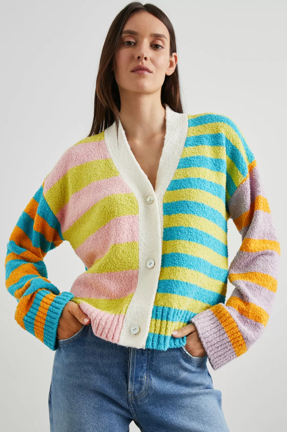 Rails GENEVA CARDIGAN - MIXED STRIPE | Women Sweaters