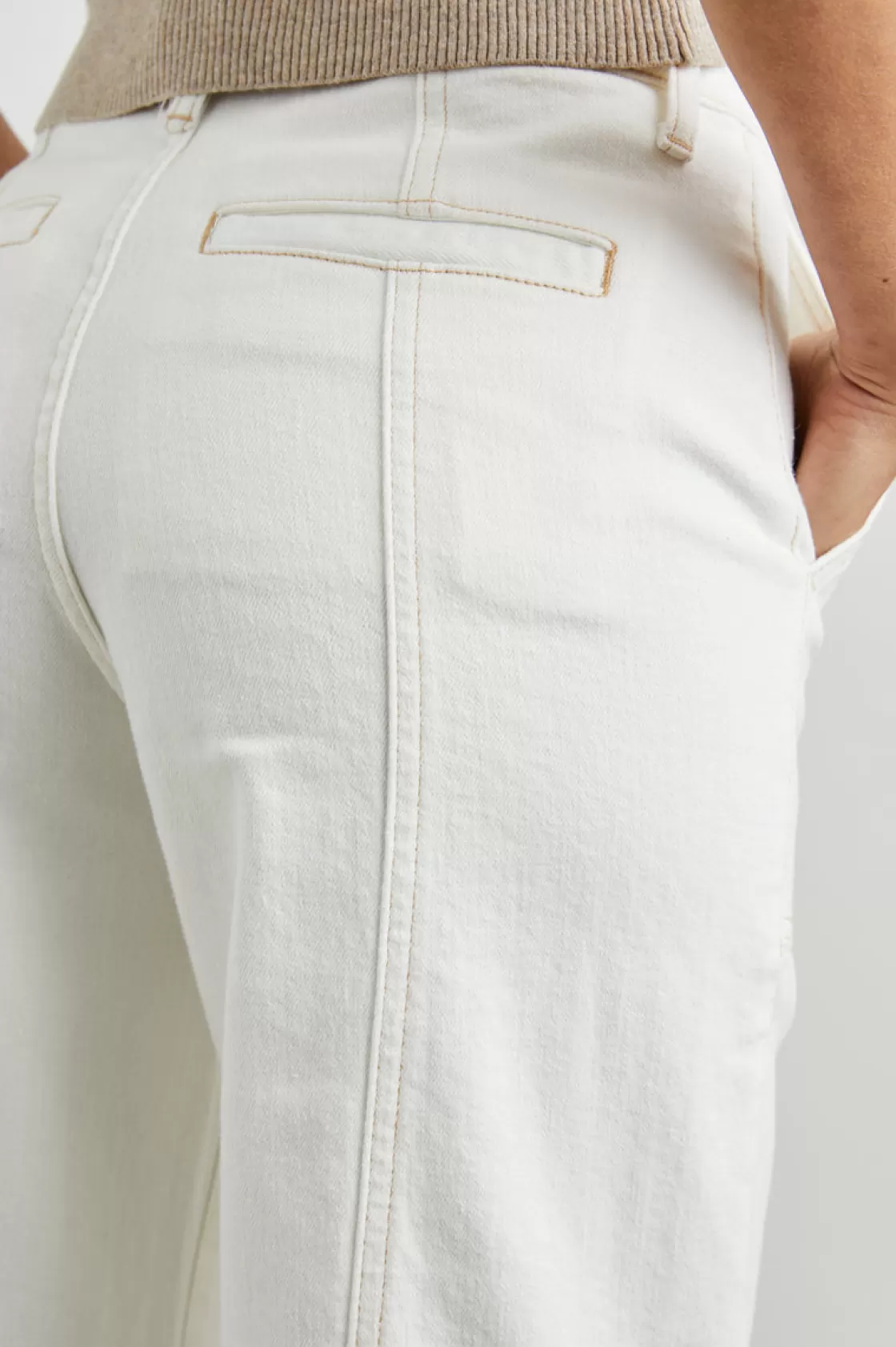 Rails GETTY CROP UTILITY WIDE LEG - VINTAGE ECRU CONTRAST STITCH | Women Summer Collection | Rails City Tees