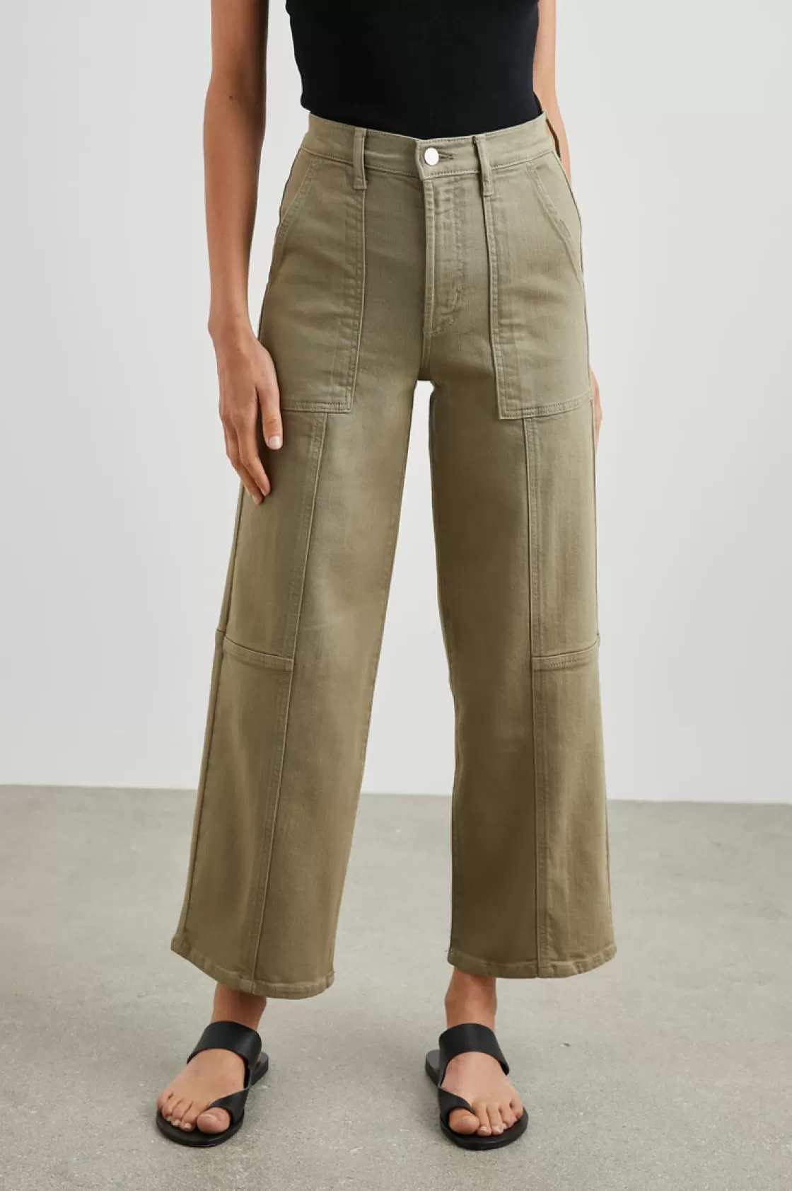 Rails GETTY CROP UTILITY WIDE LEG - WASHED OLIVE | Women The Classics | Denim