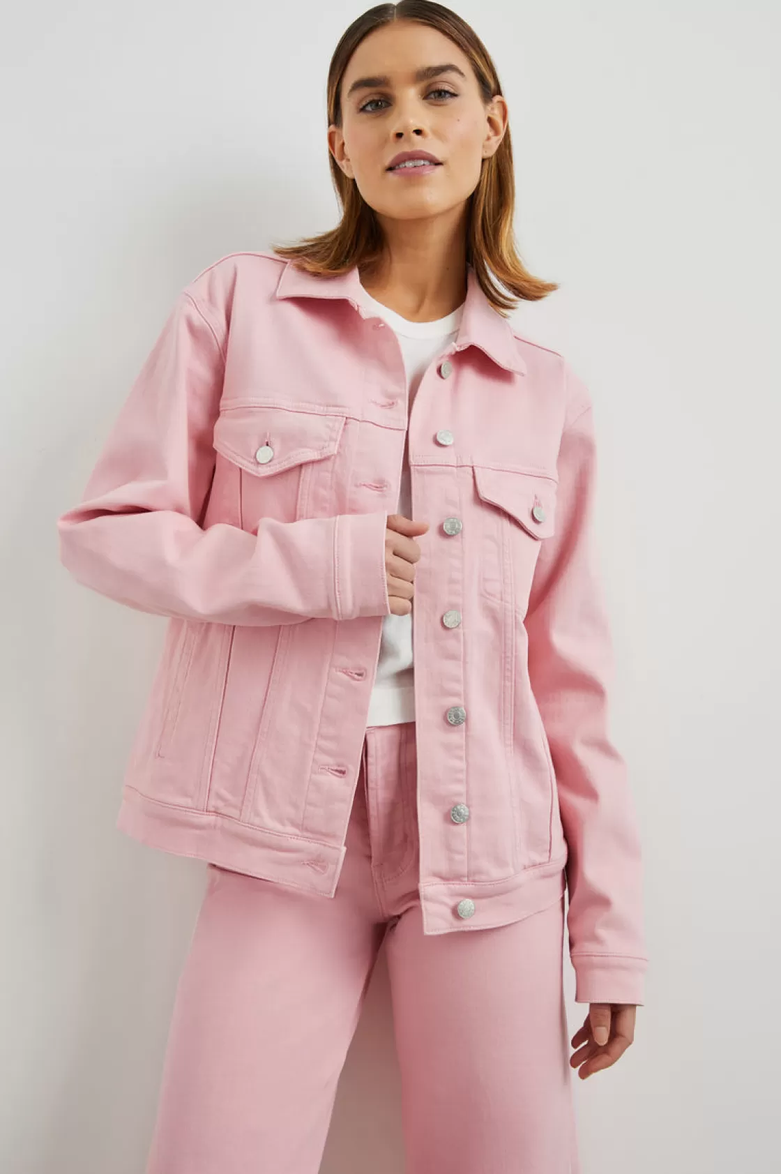 Rails GROVE BOYFRIEND TRUCKER JACKET - BUBBLE GUM | Women Summer Collection | Denim