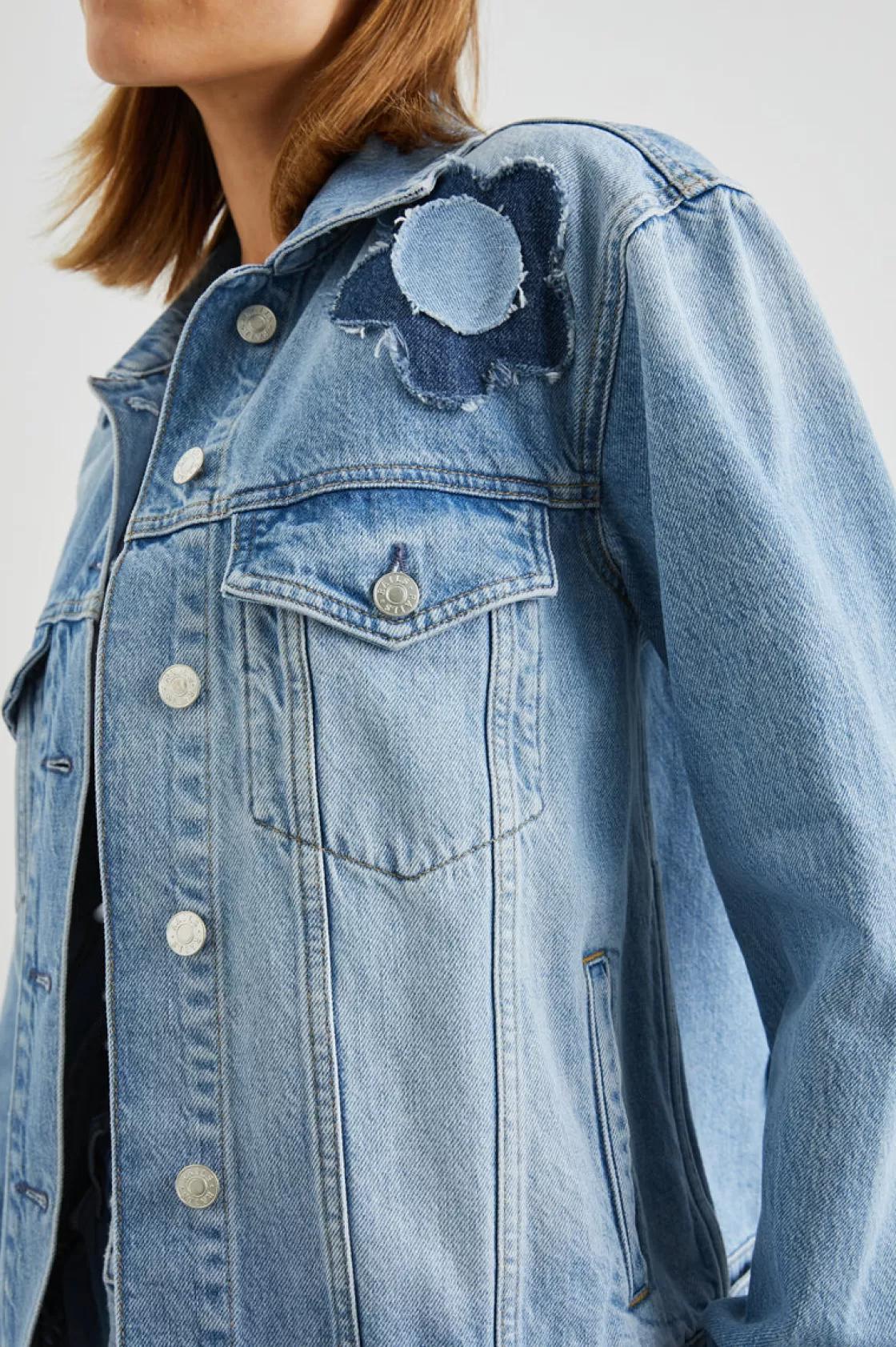 Rails GROVE BOYFRIEND TRUCKER JACKET - INDIGO BLOOM | Women Summer Collection | Denim