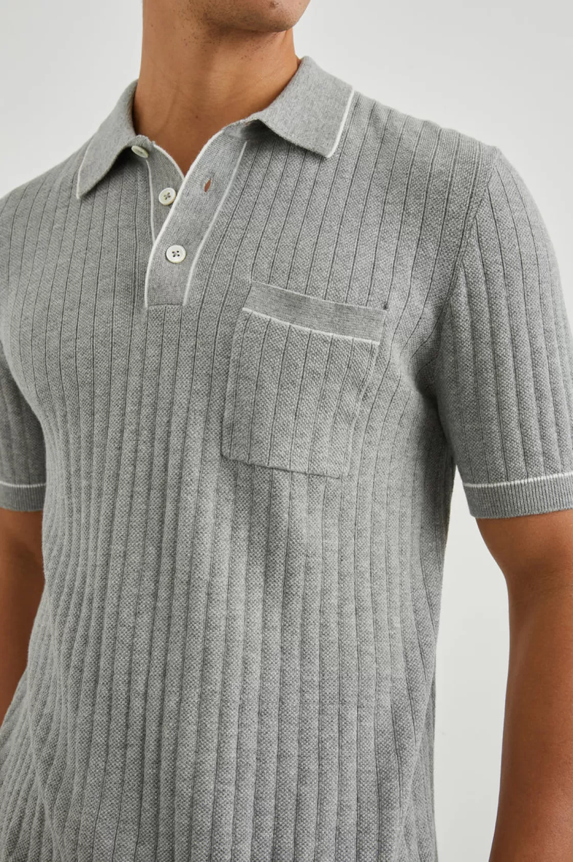 Rails HARDY POLO SHIRT - GREY MELANGE | Summer Collection | Best Sellers