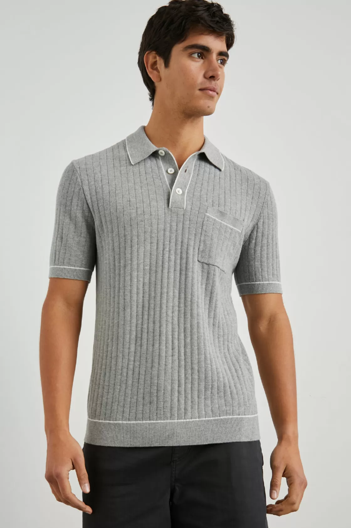 Rails HARDY POLO SHIRT - GREY MELANGE | Summer Collection | Best Sellers