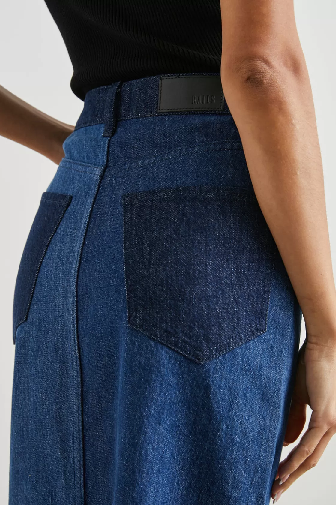 Rails HIGHLAND SKIRT - INDIGO PATCHWORK | Women Denim | Skirts