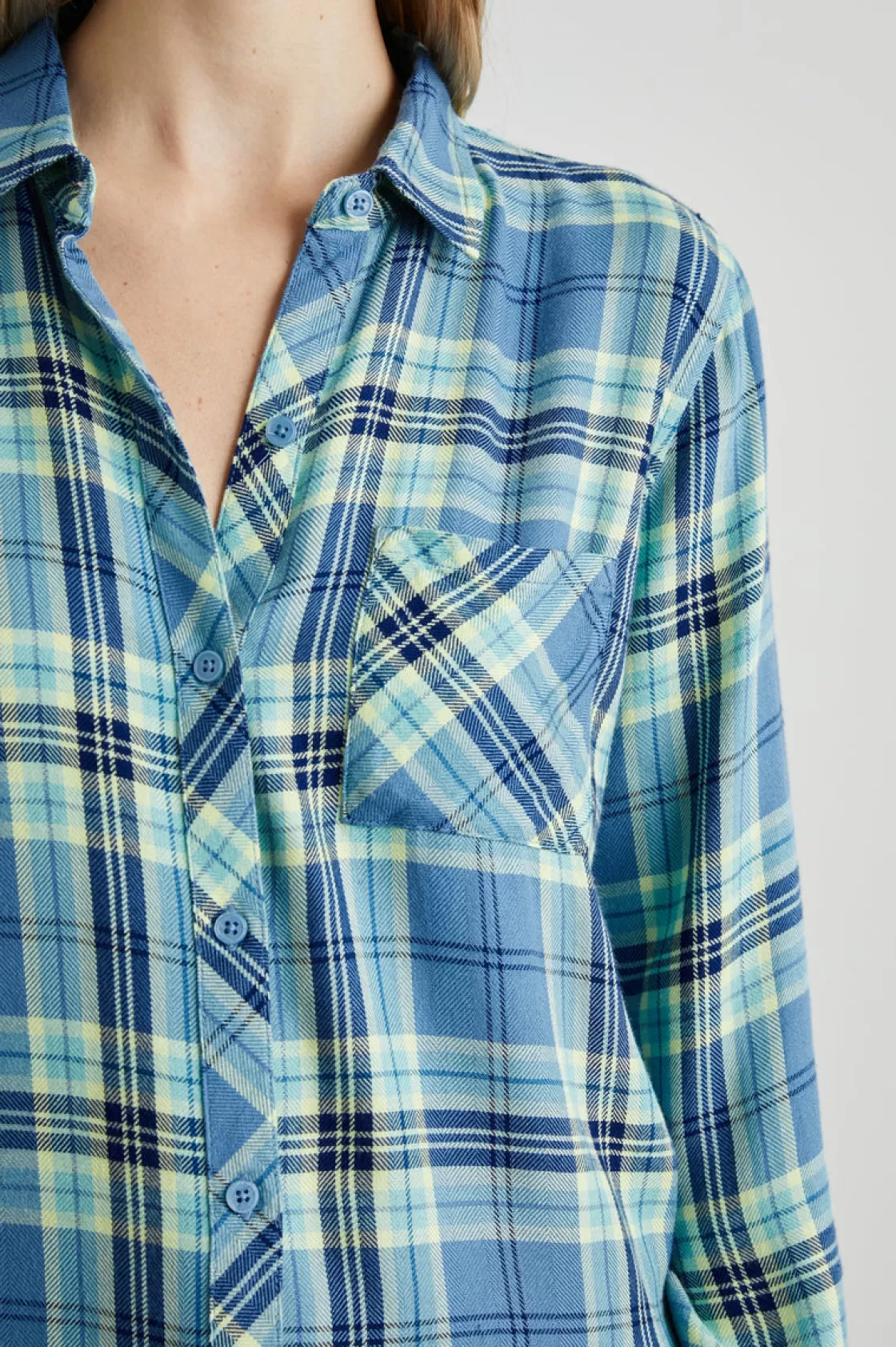 Rails HUNTER SHIRT - BLUEBELL CITRON | Women Tops