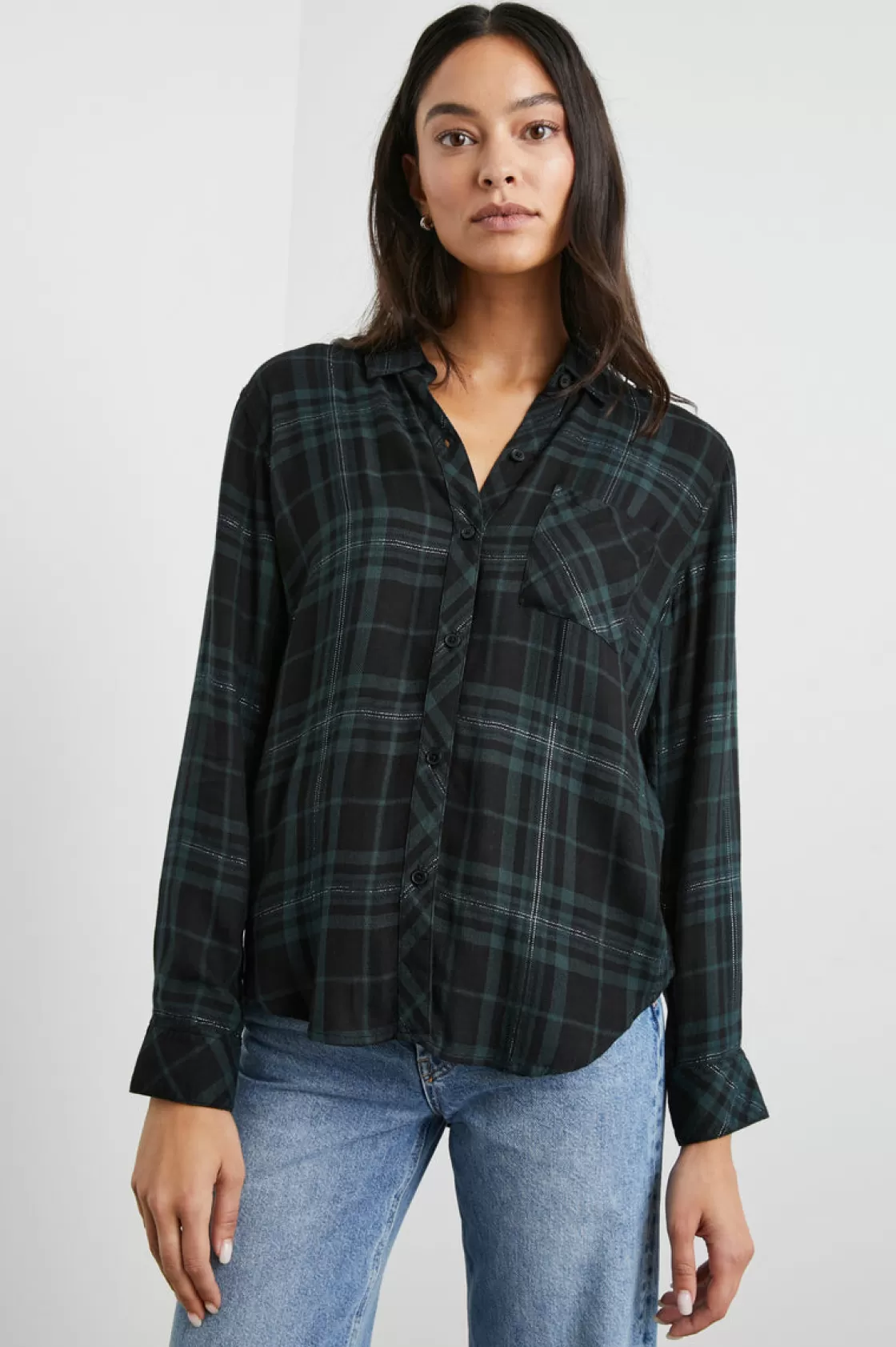 Rails HUNTER SHIRT - FOREST SLATE TINSEL | Women Tops | Plaids