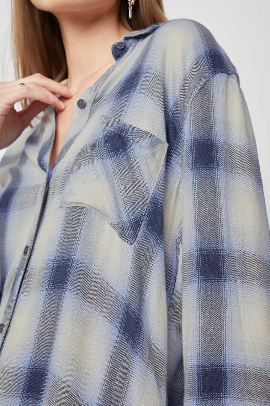 Rails HUNTER SHIRT - NAVY IVORY ICE | Women Plaids | Tops