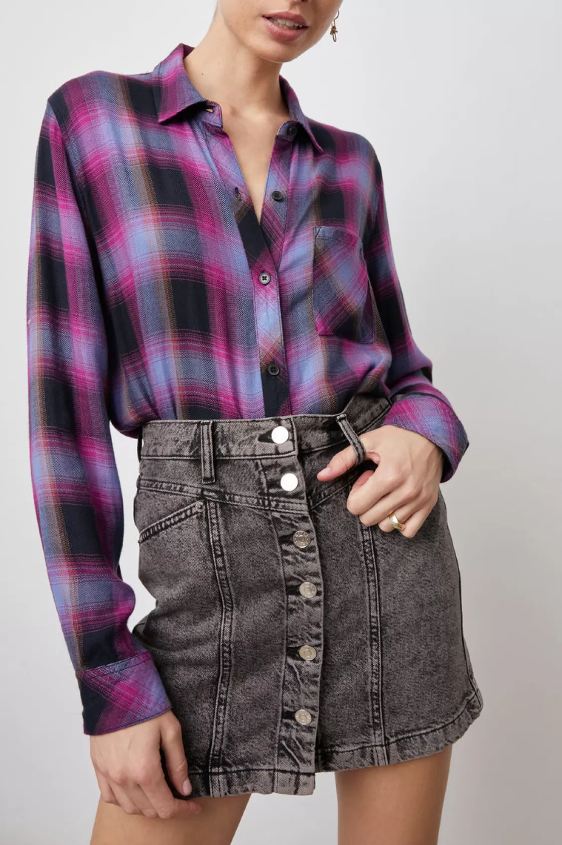 Rails HUNTER SHIRT - NAVY MAGENTA SKY | Women Plaids | The Classics