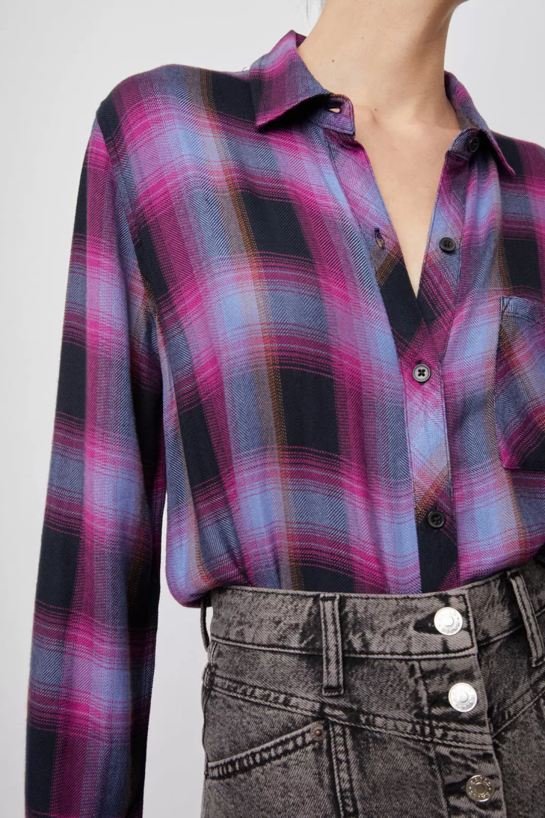 Rails HUNTER SHIRT - NAVY MAGENTA SKY | Women Plaids | The Classics