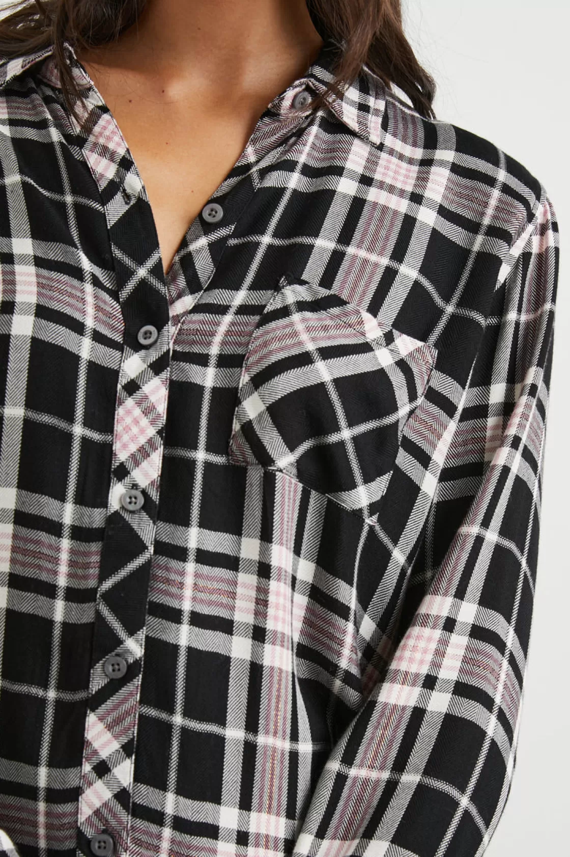 Rails HUNTER SHIRT - ONYX ROSE GOLD LUREX | Women Plaids | Tops