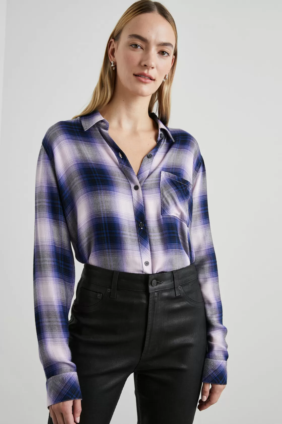 Rails HUNTER SHIRT - ORCHID NAVY | Women Plaids | The Classics