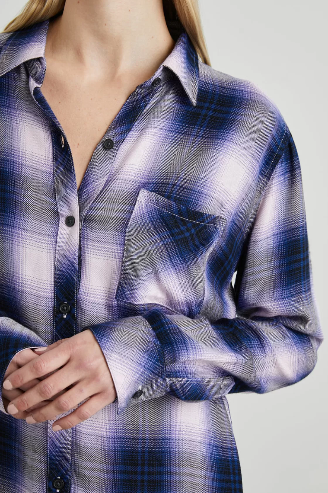 Rails HUNTER SHIRT - ORCHID NAVY | Women Plaids | The Classics